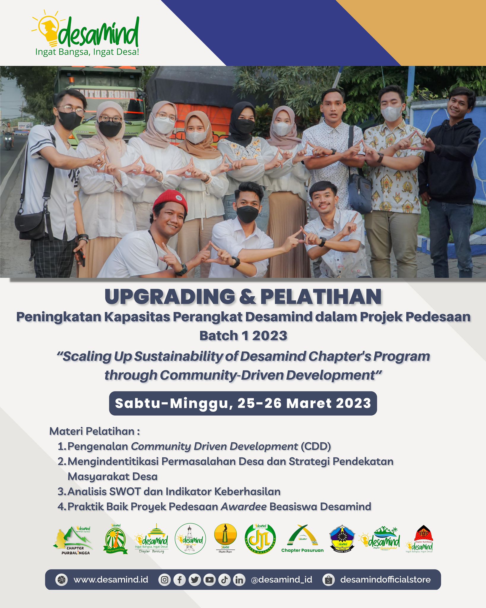 Upgrading & Peningkatan Kapasitas Perangkat Desamind Chapter Seluruh Indonesia dalam Projek Pedesaan Batch 1 2023